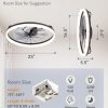 71H9KzRS5WL._AC_SL1500_.jpg windphoto 23" Low Profile Ceiling Fans with Lights, APP & Remote, Brown | Flush Mount, Dimmable LED, Quiet DC Motor, Reversible, 6 Speeds, Fandelier, for Bedroom