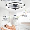 71HKb8Ju99L._AC_SL1500_.jpg Ceiling Fans with Lights 23 Inch Low Profile Fandelier with Remote Black | 6 Speeds, Reversible, Dimmable Flush Mount Fan Light, Modern Ceiling Fan with Lights for Bedroom Bladeless