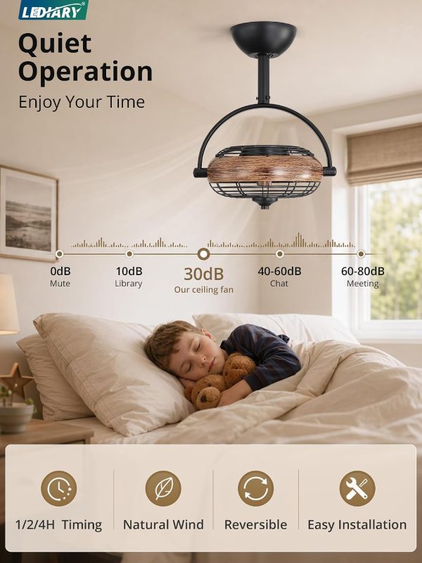71HSLlFBBmL._AC_SL1500_.jpg windphoto 10" Small Wall Mount Fan with Remote Plug in Cord, Wood Grain | 6 Speed, Timing, Reversible, Adjustable Tilt, Indoor, Tabletop, Ceiling fan, Corner Fans, Basement Workshop Tool Room Garage