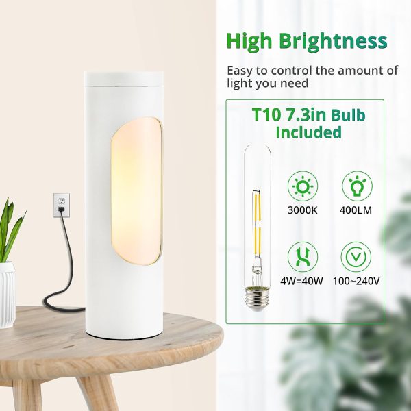 71HdME05dL._AC_SL1500_.jpg windphoto White Kosher Shabbos Table Lamp, T10 Bulb Included, 2 Pack | Shabbat Light, Nightlight Function, 400LM Brightness, 4W Eqv 40W, Warm Light, Living Room, Bedroom, Home Decor