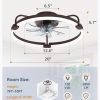 71HlEIV6oFL._AC_SL1500_.jpg windphoto 20" Ceiling Fans with Lights and Remote, Low Profile Led Fan Light | Flush Mount, Stepless Dimmable Fandelier, 6 Speeds, 3 CCT, Quiet Reversible DC Motor, 2H Timer, Bedroom, Living Room, Brown
