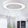 71HqviOvITL._AC_SL1500_.jpg windphoto 20" Bladeless Ceiling Fan with Light, Enclosed Low Profile Flush Mount LED Fandelier with Remote Control