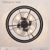 71IB20ZoeIL._AC_SL1500_.jpg windphoto 20 inch Fandelier Caged Ceiling Fan with Light and Remote, Black | 6 Speed Adjustable,Timing, Quiet & Powerful DC, Small, Farmhouse, Industrial, Enclosed, Bladeless, Bedroom, Kitchen, Downrod