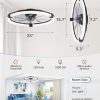 71IBbDsRmJL._AC_SL1500_.jpg Ceiling Fans with Lights 23 Inch Low Profile Fandelier with Remote Black | 6 Speeds, Reversible, Dimmable Flush Mount Fan Light, Modern Ceiling Fan with Lights for Bedroom Bladeless
