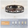 71IOLiVEK3L._AC_SL1500_.jpg windphoto 23" Caged Farmhouse Ceiling Fan with Light, Flush Mount, Black Gold | Remote&APP Control, Large Low Profile, Rustic Fandaliers, Industrial Bladeless Enclosed, Powerful Motor for Bedroom, Kitchen