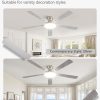 71IdArJLBKL._AC_SL1500_.jpg windphoto 60 Inch Flush Mount Ceiling Fans with Lights, Remote & APP Control | 3CCT,Stepless Dimmable,Memory Function,Timer,6-speed,Reversible Blade, Quiet DC Motor, Damp-Rated, Living Room, Covered Patio