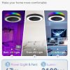 71J2EwoTZ8L._AC_SL1500_.jpg windphoto 20 Inch Low Profile Bladeless LED Ceiling Fan Light, Black RGB | Flush Mount, Modern, 6 Speed Adjustable, 3000-6000K Dimmable, 3000LM, Indoor Bedroom Living Room, Remote/APP Control