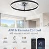 71J2MhJD9CL._AC_SL1500_.jpg windphoto Ceiling Fans with Lights and Remote, 20'' Low Profile Ceiling Fan with Light, 3000-6000K Dimmable Fandelier Ceiling Fans, Modern Flush Mount Fan Light for Bedroom with 6 Wind Speeds- Black | 3000-6000K Dimmable LED, 6 Wind Speeds, Quiet Reversible DC Motor, Small Flush Mount Fandelier for Bedroom, Living Room