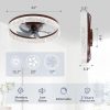 71JD7qbHp4L._AC_SL1500_.jpg windphoto 22" Ceiling Fans with Lights and Remote, Fandelier Brown | 3CCT, 6 Speeds, Dimmable Low Profile, Flush Mount Ceiling Fan, Timer, Reversible, Memory, Bedroom, Living Room, Kitchen