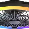 71JNMudZ2ZL._AC_SL1500_.jpg windphoto 20" Low Profile Bladeless Ceiling Fan with RGB, Remote&APP, White | Flush Mount, 6 Speed Adjustable, 3000-6000K Dimmable LED, Modern Enclosed Fandelier with Timming, Bedroom, Kids Room