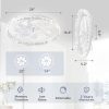windphoto 2 Pack 24" Ceiling Fans with Lights and Remote, Fandelier White | 3CCT, 6 Speeds, Dimmable Low Profile, Flush Mount Ceiling Fan, Timer, Reversible, Memory, Bedroom, Living Room, Kitchen