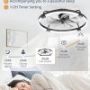 71KCxwQTmQL._AC_SL1500_.jpg windphoto 2 Pack 24" Ceiling Fans with Lights and Remote, Low Profile | Flush Mount, Stepless Dimmable Fandelier, 6 Speeds, 3 CCT, Quiet Reversible DC Motor, 2H Timer, Bedroom, Living Room, Black