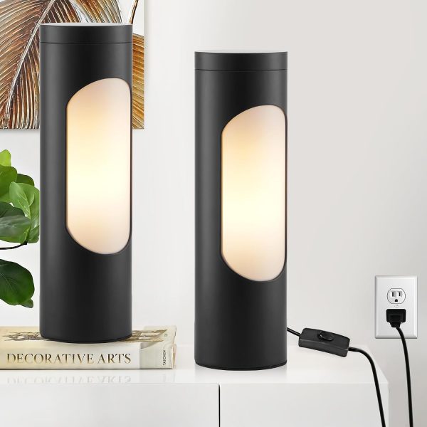 71Kfp6d66lL._AC_SL1500_.jpg windphoto Black Kosher Shabbos Table Lamp, T10 Bulb Included, 2 Pack | Shabbat Light, Nightlight Function, 400LM Brightness, 4W Eqv 40W, Warm Light, Living Room, Bedroom, Home Decor