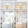 71KjUGcTi8L._AC_SL1500_.jpg windphoto Ceiling Fan with Light 20" Low Profile Fandelier with Remote Gold | 6 Speeds, Reversible, Dimmable Flush Mount Fan Light, Modern Ceiling Fan with Lights for Bedroom Bladeless