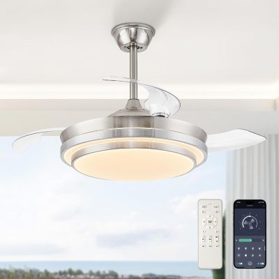 71KnkNGxXwL._AC_SL1500_.jpg windphoto 42 Inch Retractable Ceiling Fans with Lights and Remote | Fandelier Ceiling Fans with LED Light, Modern Ceiling Fan, Stepless Color Changeable, Dimmable, Timer Setting, Brush Nickel