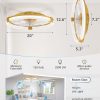 71LZi7Y97qL._AC_SL1500_.jpg windphoto Ceiling Fan with Light 20" Low Profile Fandelier with Remote Gold | 6 Speeds, Reversible, Dimmable Flush Mount Fan Light, Modern Ceiling Fan with Lights for Bedroom Bladeless