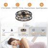 71LaT9IPNaL._AC_SL1500_.jpg windphoto 20" Caged Ceiling Fan with Light and Remote, Small Fandalier, Black | Flush Mount Low Profile, APP Control, Bladeless Industrial Enclosed, Quiet & Powerful for Bedroom, Kitchen, Dining Room