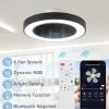 71M-3D0PzoL._AC_SL1500_.jpg windphoto 20 Inch Low Profile Bladeless LED Ceiling Fan Light, Black RGB | Flush Mount, Modern, 6 Speed Adjustable, 3000-6000K Dimmable, 3000LM, Indoor Bedroom Living Room, Remote/APP Control