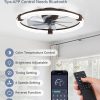 71MF5DbiacL._AC_SL1500_.jpg Ceiling Fans with Lights 23 Inch Low Profile Fandelier with Remote Brown | 6 Speeds, Reversible, Dimmable Flush Mount Fan Light, Modern Ceiling Fan with Lights for Bedroom Bladeless