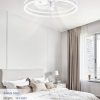 windphoto Ceiling Fans with Lights and Remote, 20'' Low Profile Ceiling Fan with Light, 3000-6000K Dimmable Fandelier Ceiling Fans, Modern Flush Mount Fan Light for Bedroom with 6 Wind Speeds- White | 3000-6000K Dimmable LED, 6 Wind Speeds, Quiet Reversible DC Motor, Small Flush Mount Fandelier for Bedroom, Living Room