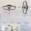 71Mic09mZhL._AC_SL1500_.jpg windphoto 20 Inch Low Profile Ceiling Fans with Lights and Remote, Fandelier Ceiling Fan Flush Mount, 3000K-6000K Dimmable LED Fan Light, Brown Modern Ceiling Fans with Lights for Bedroom | Flush Mount, Fandelier, 3000K-6000K, Dimmable LED, for Bedroom