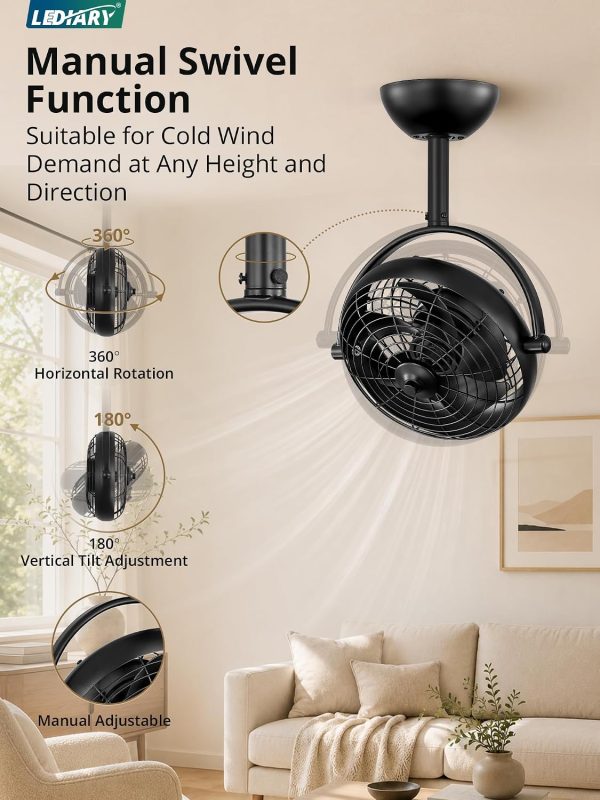 71N2hUwSN1L._AC_SL1500_.jpg windphoto 10" Small Wall Mount Fan with Remote Plug in Cord, Black | 6 Speed, Timing, Reversible, Adjustable Tilt, Indoor, Tabletop, Ceiling fan, Corner Fans, Basement Workshop Tool Room Garage