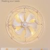 71NjOowLYUL._AC_SL1500_.jpg windphoto 23 Inch Caged Flush Mount Ceiling Fans with Lights, White Gold | Low Profile, Farmhouse, Bladeless Enclosed Fandelier, Small, 6 Speed, Quiet Powerful DC, Bedroom, Kitchen, Living Room,