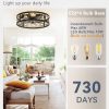 71NwEL4fe4L._AC_SL1500_.jpg windphoto 20 Inch Caged Flush Mount Ceiling Fans with Lights, Black | Low Profile, Farmhouse, Bladeless Enclosed Fandelier, Small, 6 Speed, Quiet Reversible DC, Bedroom, Kitchen, Living Room,