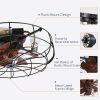 71NxQj5dCUL._AC_SL1500_.jpg windphoto 20" Caged Farmhouse Ceiling Fans with Lights and Remote/App, Black | Flush Mount Bladeless Low Profile, Fandalier Small Rustic, Industrial Enclosed, Quiet & Powerful for Bedroom, Kitchen, Indoor