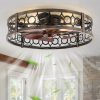 71Ny8i1tHEL._AC_SL1500_.jpg windphoto 23 Inch Caged Flush Mount Ceiling Fans with Lights, Black Gold | Low Profile, Farmhouse, Bladeless Enclosed Fandelier, Small, 6 Speed, Quiet Reversible DC, Bedroom, Kitchen, Living Room,