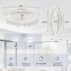 windphoto 2 Pack 20" Modern Ceiling Fans with Lights and Remote, White | Fandelier, Dimmable Low Profile, Flush Mount, Stepless Color Temperature Change, 6 Speeds, Bedroom, Living Room, Kitchen