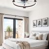 71OaLe-iXFL._AC_SL1500_.jpg windphoto 20" Ceiling Fans with Lights and Remote, Low Profile Led Fan Light | Flush Mount, Stepless Dimmable Fandelier, 6 Speeds, 3 CCT, Quiet Reversible DC Motor, 2H Timer, Bedroom, Living Room, Brown