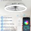71OaWiFYmXL._AC_SL1500_.jpg windphoto 23" Ceiling Fans with Lights and Remote for Bedroom, Grey | RGB Low Profile Fan Light, 3000K-6000K Stepless Dimmable, 6 Speed, Reversible DC Motor, APP & Remote Control, Low Noice