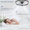 71OnAZ9o4cL._AC_SL1500_.jpg windphoto 2 Pack 20" Modern Ceiling Fans with Lights and Remote, Black | Fandelier, Dimmable Low Profile, Flush Mount, Stepless Color Temperature Change, 6 Speeds, Bedroom, Living Room, Kitchen