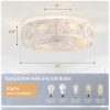 71OuAW1CP7L._AC_SL1500_.jpg windphoto 23" Caged Farmhouse Ceiling Fan with Light, Flush Mount, White Gold | Remote&APP Control, Large Low Profile, Rustic Fandaliers, Industrial Bladeless Enclosed, Powerful Motor for Bedroom, Kitchen