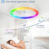 71P9CXxh1pL._AC_SL1500_.jpg windphoto RGB Low Profile Ceiling Fans with Lights and Remote, 20 Inch Dimmable Modern Ceiling Fan(3000K-6000K), 6 Speed, Reversible, APP & Remote Control, Flush Mount Fan Light, White RGB Ceiling Fans