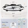 71PzYVM5NEL._AC_SL1500_.jpg windphoto 2 Pack 24" Ceiling Fans with Lights and Remote, Low Profile | Flush Mount, Stepless Dimmable Fandelier, 6 Speeds, 3 CCT, Quiet Reversible DC Motor, 2H Timer, Bedroom, Living Room, Black