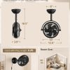 71Q9bfEctaL._AC_SL1500_.jpg windphoto 10" Small Wall Mount Fan with Remote Plug in Cord, Black | 6 Speed, Timing, Reversible, Adjustable Tilt, Indoor, Tabletop, Ceiling fan, Corner Fans, Basement Workshop Tool Room Garage