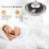 windphoto 42 Inch Retractable Ceiling Fans with Lights and Remote | Fandelier Ceiling Fans with LED Light, Modern Ceiling Fan, Stepless Color Changeable, Dimmable, Timer Setting, Brush Nickel