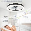 71QINahpgsL._AC_SL1500_.jpg windphoto 2 Pack 20" Ceiling Fans with Lights and Remote for Bedroom, Black | Low Profile Fan Light, 3000K-6000K Stepless Dimmable Fandelier, 6 Speed, Reversible DC Motor, APP & Remote Control, Low Noice