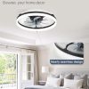 71Qcr86gF6L._AC_SL1500_.jpg windphoto 20 Inch Low Profile Ceiling Fans with Lights and Remote, Fandelier Ceiling Fan Flush Mount, 3000K-6000K Dimmable LED Fan Light, White & Black Modern Ceiling Fans with Lights for Bedroom