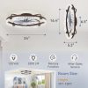 windphoto 2-Pack 24" Ceiling Fans with Lights, APP & Remote, Brown | Low Profile, Flush Mount, Fandelier, 3000K-6000K, Dimmable LED, for Bedroom