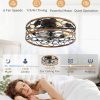 71R-dEVjkL._AC_SL1500_.jpg windphoto 20" Caged Ceiling Fan with Light, Flush Mount Fandalier with Remote | Low Profile, Farmhouse Small, Bladeless Industrial, Quiet DC Motor, App Control for Bedroom, Kitchen, Dining Room, Walnut