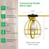windphoto 50FT Construction String Lights, 5 Bulbs 50W 5250LM Work Lights | with 5 Medium Base Sockets, Linkable Construction Lights, Weatherproof Commercial-Grade Temporary Lighting for Indoor&Outdoor