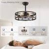 71RXwX8p17L._AC_SL1500_.jpg windphoto 20 inch Fandelier Caged Ceiling Fan with Light, Black Gold | 6 Speed Adjustable,Timing, Quiet & Powerful DC, Small, Farmhouse, Industrial, Enclosed, Bladeless, Bedroom, Kitchen, Downrod