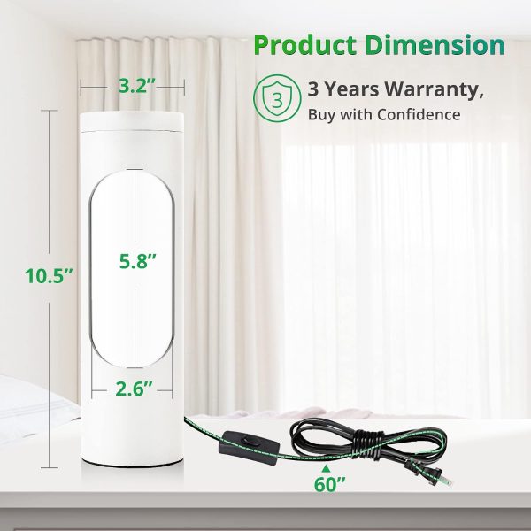 71RjoI35wqL._AC_SL1500_.jpg windphoto White Kosher Shabbos Table Lamp, T10 Bulb Included, 2 Pack | Shabbat Light, Nightlight Function, 400LM Brightness, 4W Eqv 40W, Warm Light, Living Room, Bedroom, Home Decor