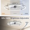 71RxkdQ8r-L._AC_SL1500_.jpg windphoto 2 Pack 24" Ceiling Fans with Lights and Remote, Low Profile | Flush Mount, Stepless Dimmable Fandelier, 6 Speeds, 3 CCT, Quiet Reversible DC Motor, 2H Timer, Bedroom, Living Room, Grey