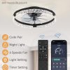 71S4EZwvXeL._AC_SL1500_.jpg windphoto 20 Inch Low Profile Ceiling Fans with Lights and Remote, Fandelier Ceiling Fan Flush Mount, 3000K-6000K Dimmable LED Fan Light, Black Modern Ceiling Fans with Lights for Bedroom | Flush Mount, Fandelier, 3000K-6000K, Dimmable LED, for Bedroom