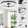 71SRJ-KFF1L._AC_SL1500_.jpg windphoto 23" Ceiling Fans with Lights and Remote for Bedroom, Black | Low Profile Fan Light, 3000K-6000K Stepless Dimmable Fandelier, 6 Speed, Reversible DC Motor, APP & Remote Control, Low Noice