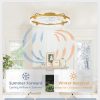 windphoto 2-Pack 24" Ceiling Fans with Lights, APP & Remote, Gold | Low Profile, Flush Mount, Fandelier, 3000K-6000K, Dimmable LED, for Bedroom